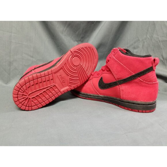 Nike Dunk High (PS) Sneakers Black Red Suede Size 13c Display NEW NO BOX ! - Picture 2 of 13